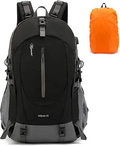 NANWEI Mochila Impermeable 50l Transpirable y Ligera Para Senderismo Montañismo Escalada, Viaje, Campismo Deportes al Aire Libre, Ciclismo, Mochila Táctica Para Hombre Mujer