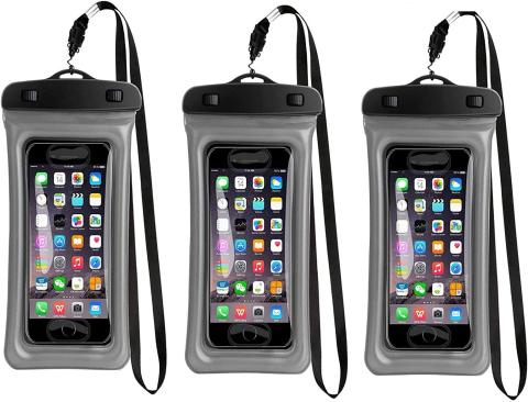 3 Unidad Funda Impermeable para Celular, Funda Flotante para iPhone, Samsung Galaxy, Huawei, HTC, LG, Sony, Nokia, Motorola y MAS
